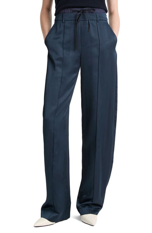 Shop Vince Double Waist Drawstring Pants In Coastal