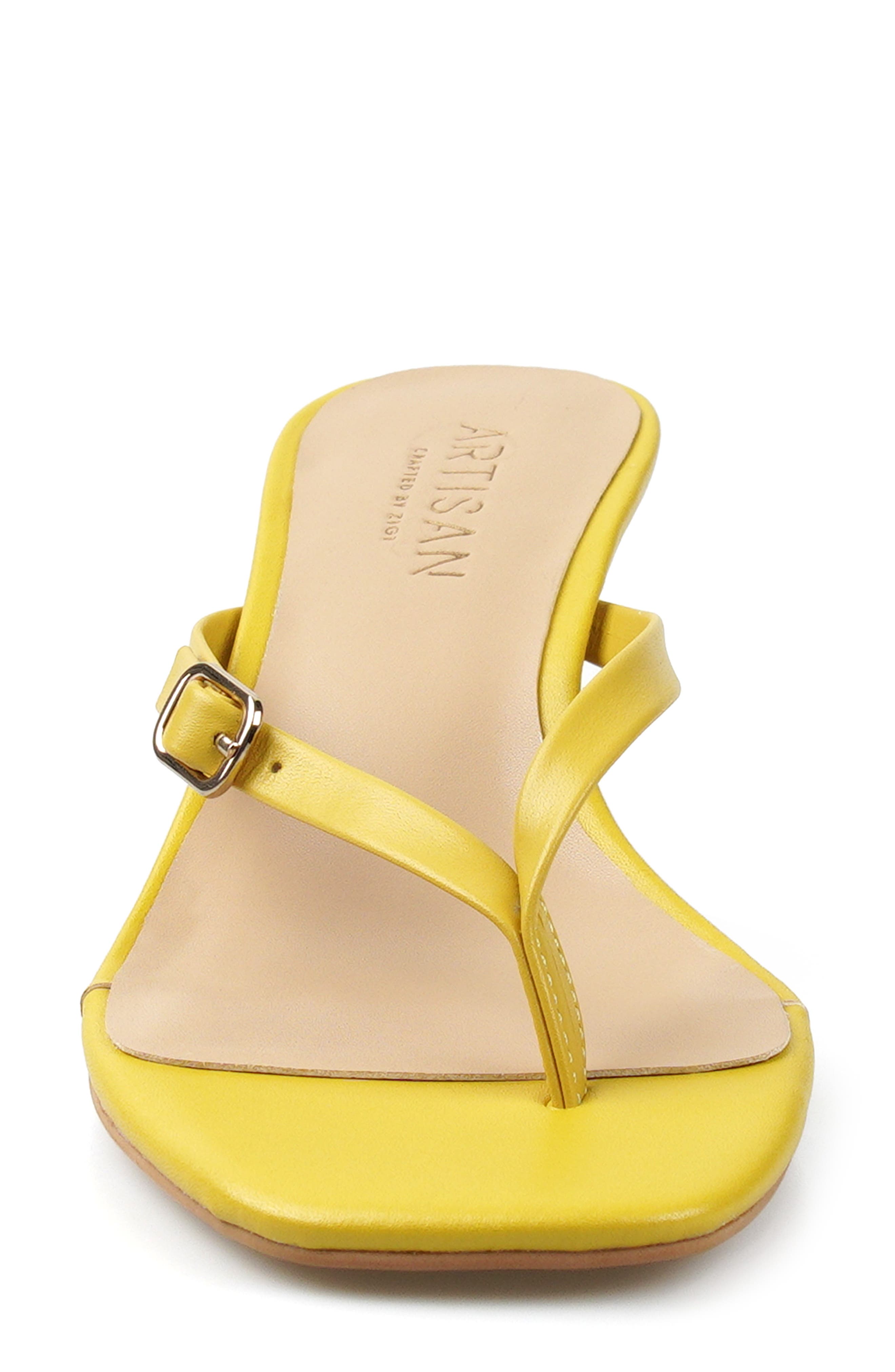 Marianna Kitten Heel Thong Sandal, Alternate, color, MUSTARD LEATHER