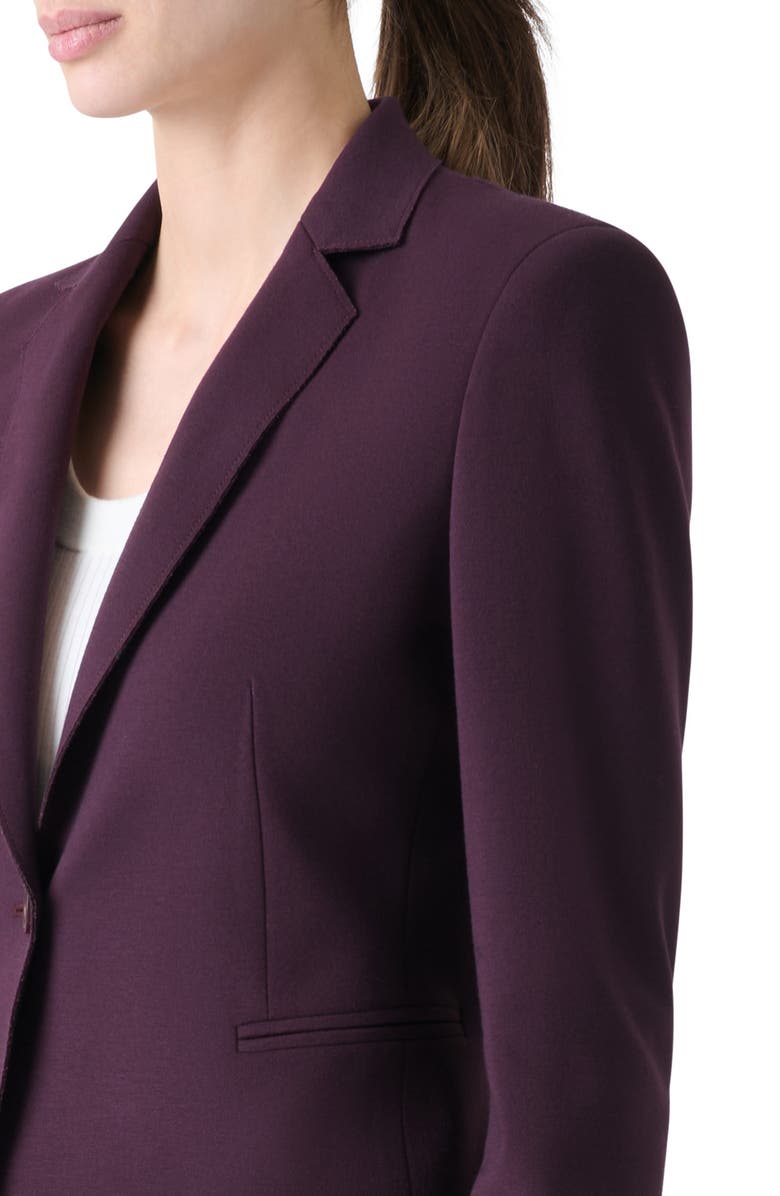 Akris punto Signature Jersey Blazer, Alternate, color, Blackberry