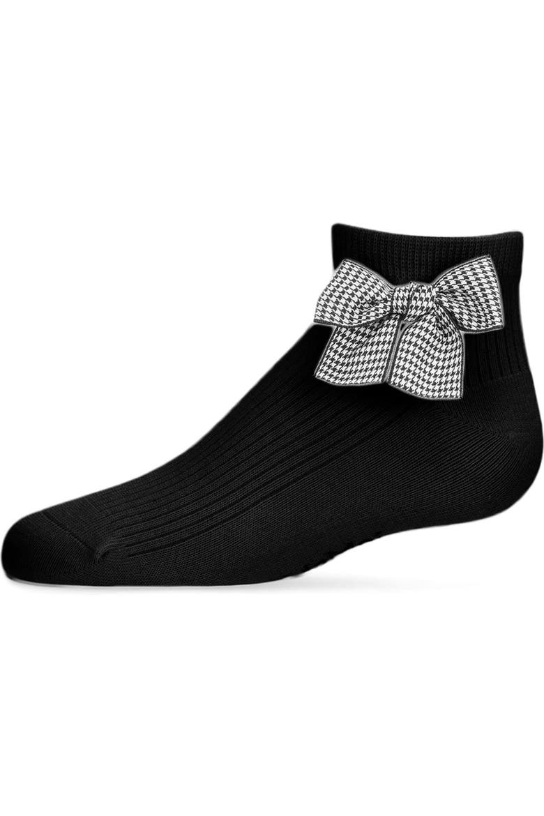 Kid's Herringbone Thin Ribbed Anklet, Main, color, Black