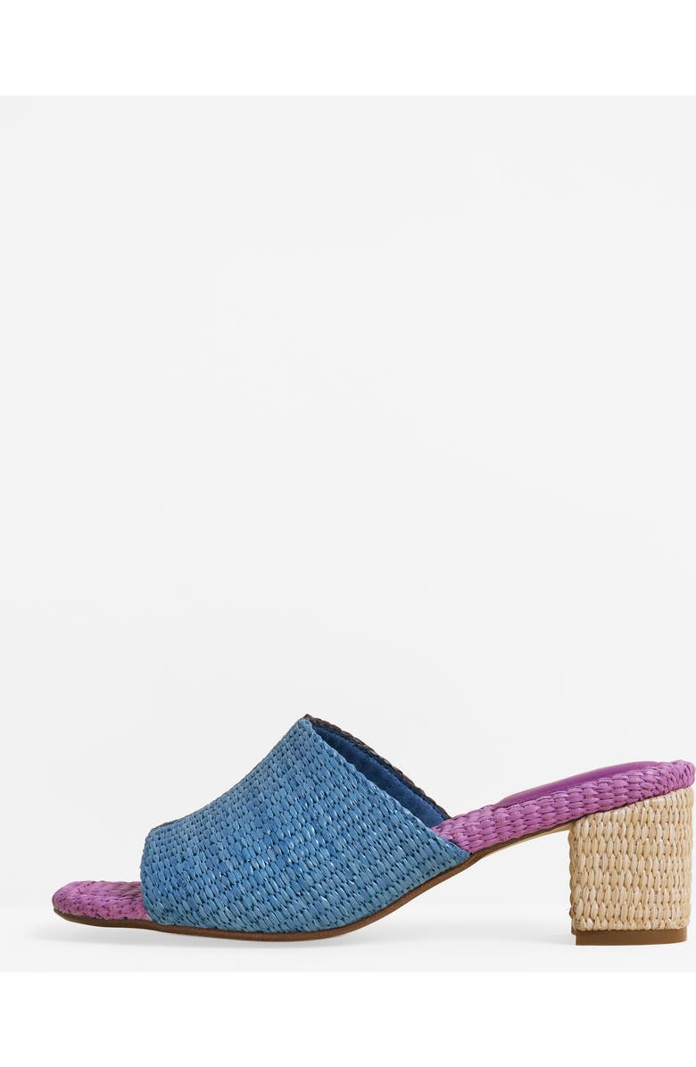 Charlotte Stone Lenu Mismatch Woven Slide Sandal, Alternate, color, Raffia