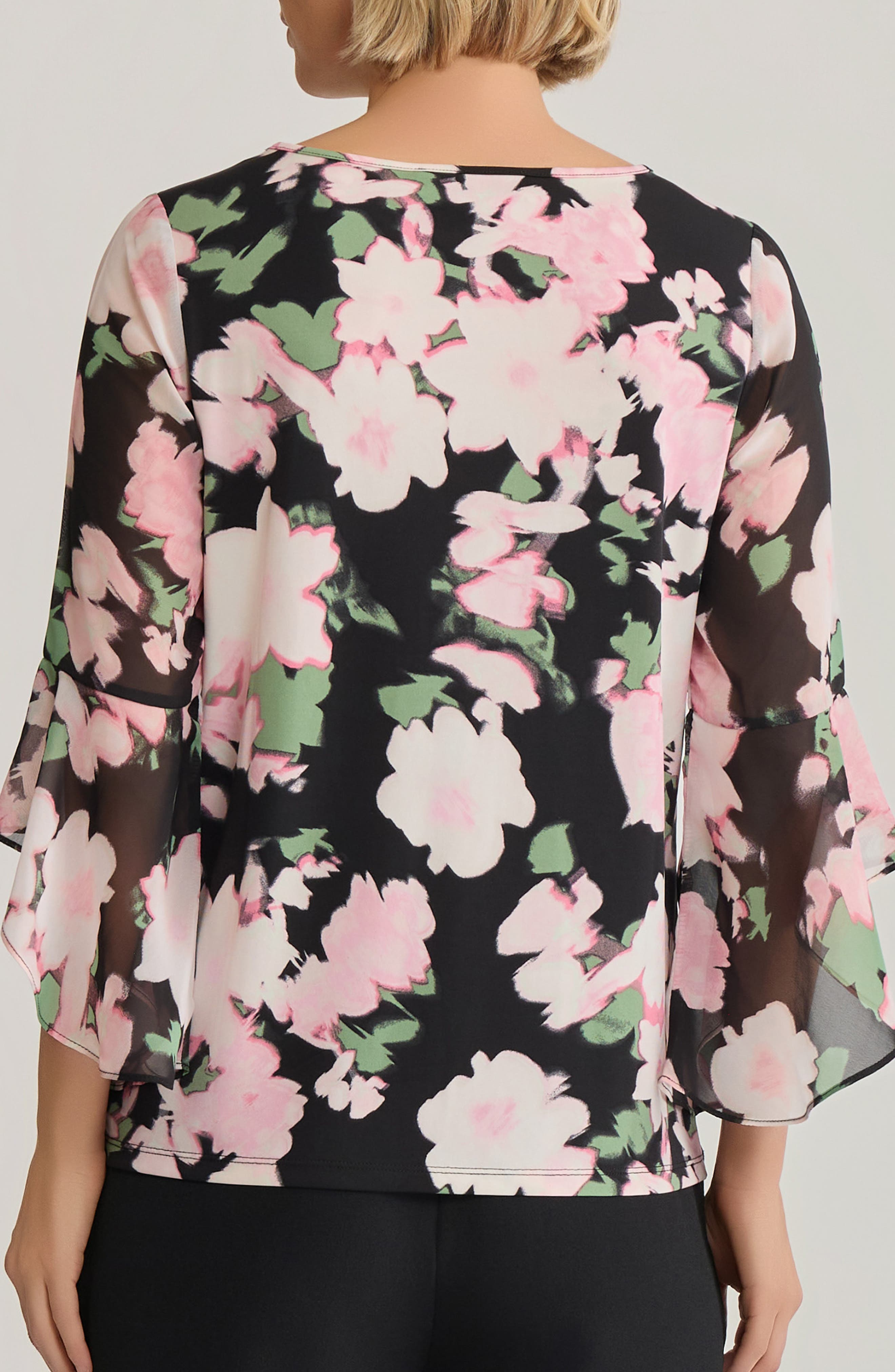 Floral Flutter Sleeve Top - image 2