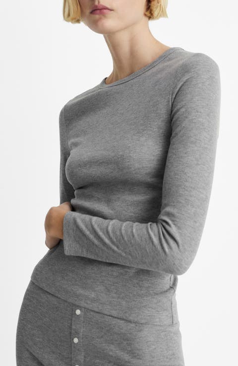 Rib Long Sleeve T-Shirt