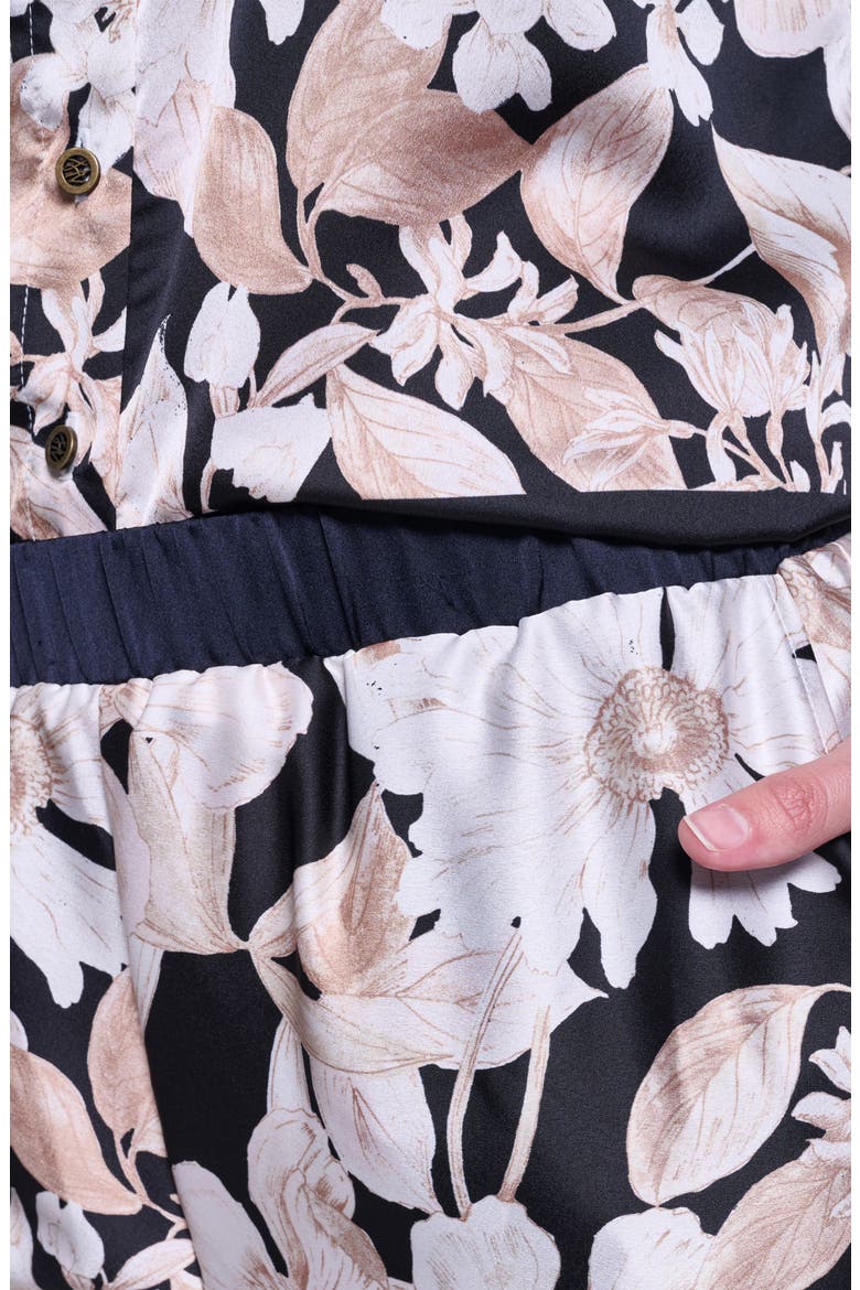 Floral Print Wide Leg Pants, Alternate, color, MIDNIGHT COMBO