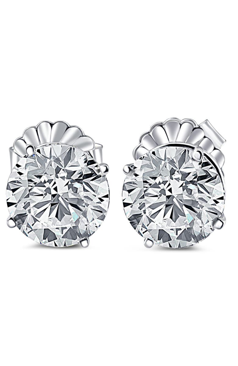 Bliss Diamond Certified 6.00CT Round Diamond Studs 14k Gold Lab Grown, Main, color, 14K White Gold