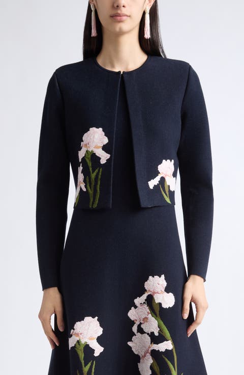 Iris Floral Jacquard Jacket