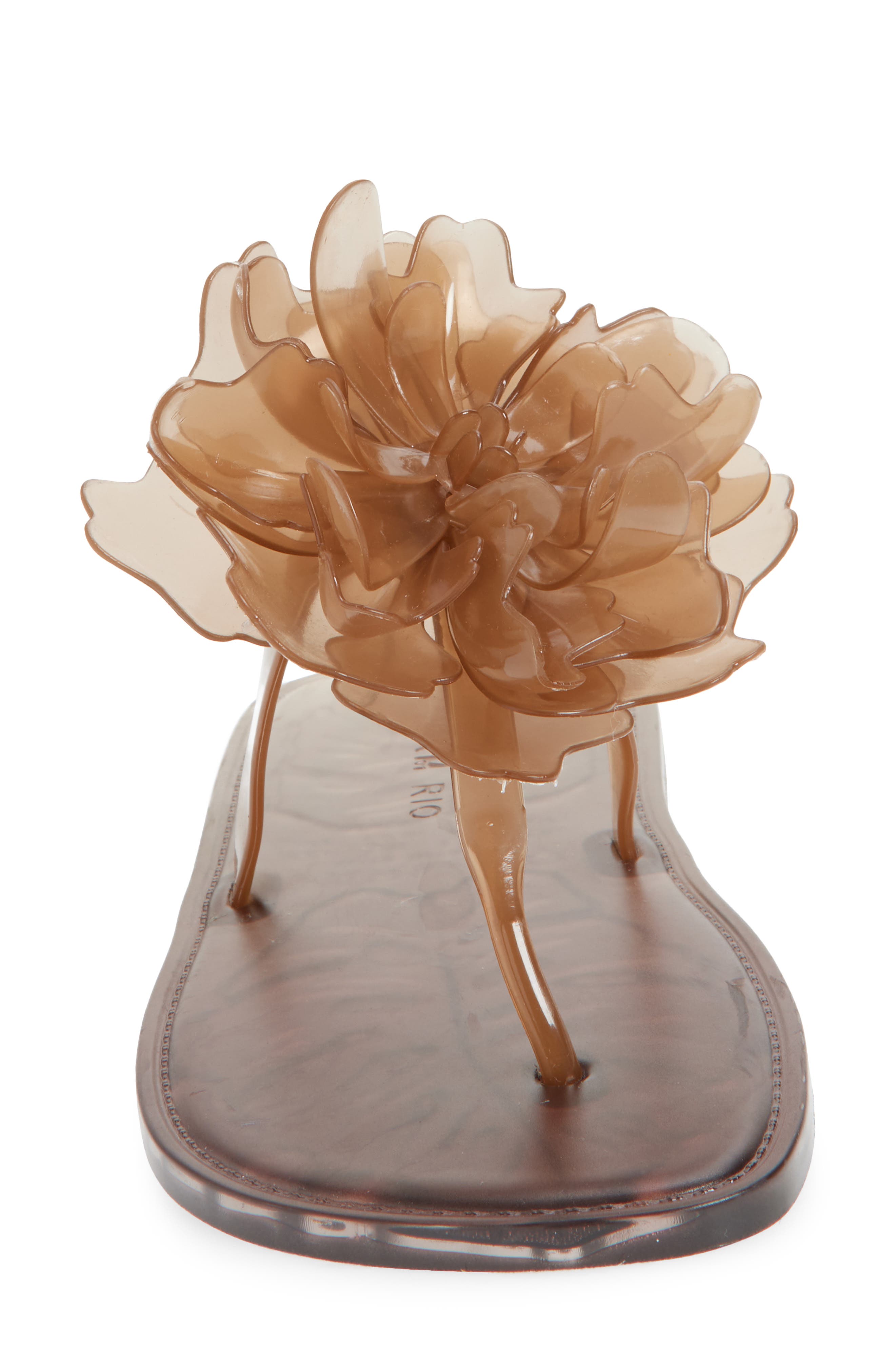 FARM Rio Flower Jelly Flip Flop, Alternate, color, Toffee And Walnut