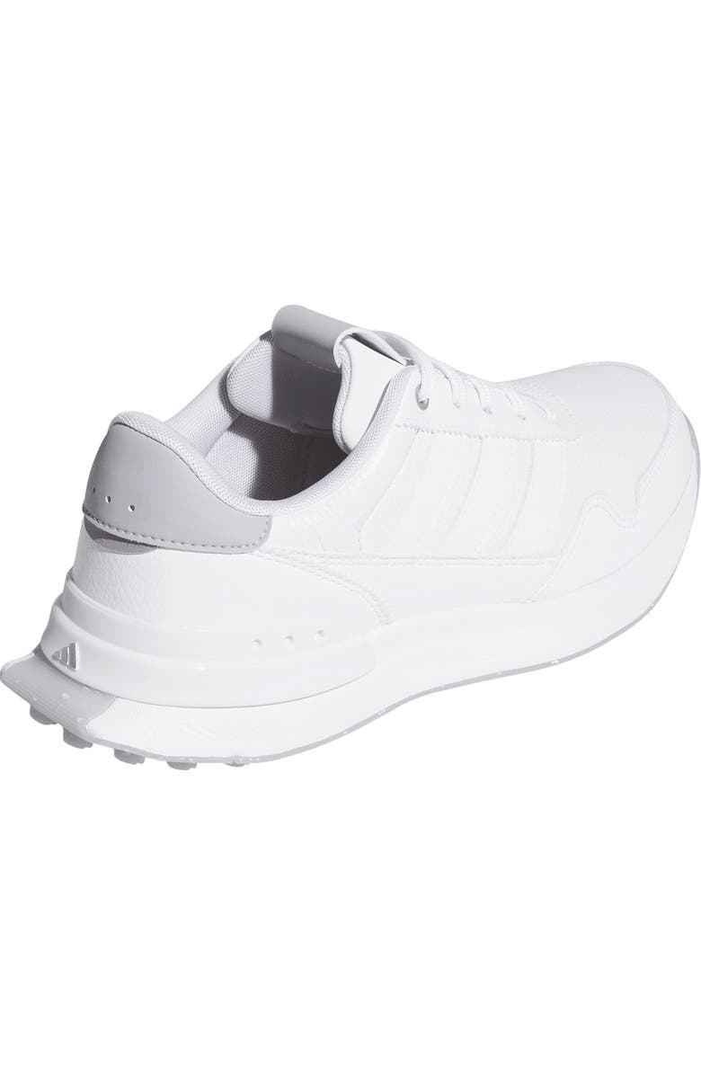 adidas S2G 26 Leather Waterproof Spikeless Golf Shoe, Alternate, color, White/ White/ Halo Silver