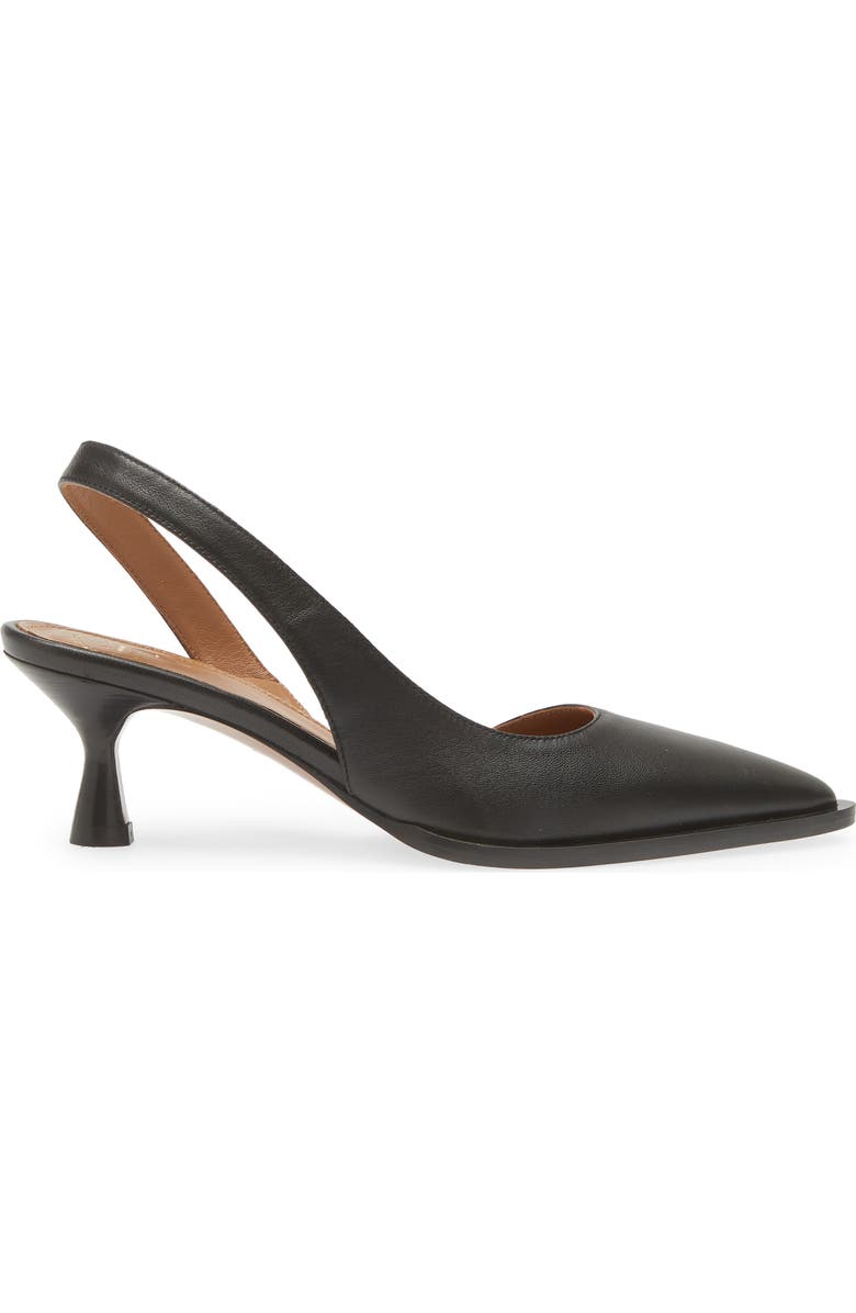 ATP ATELIER Desana Slingback Pointed Toe Half d'Orsay Pump, Alternate, color, Black