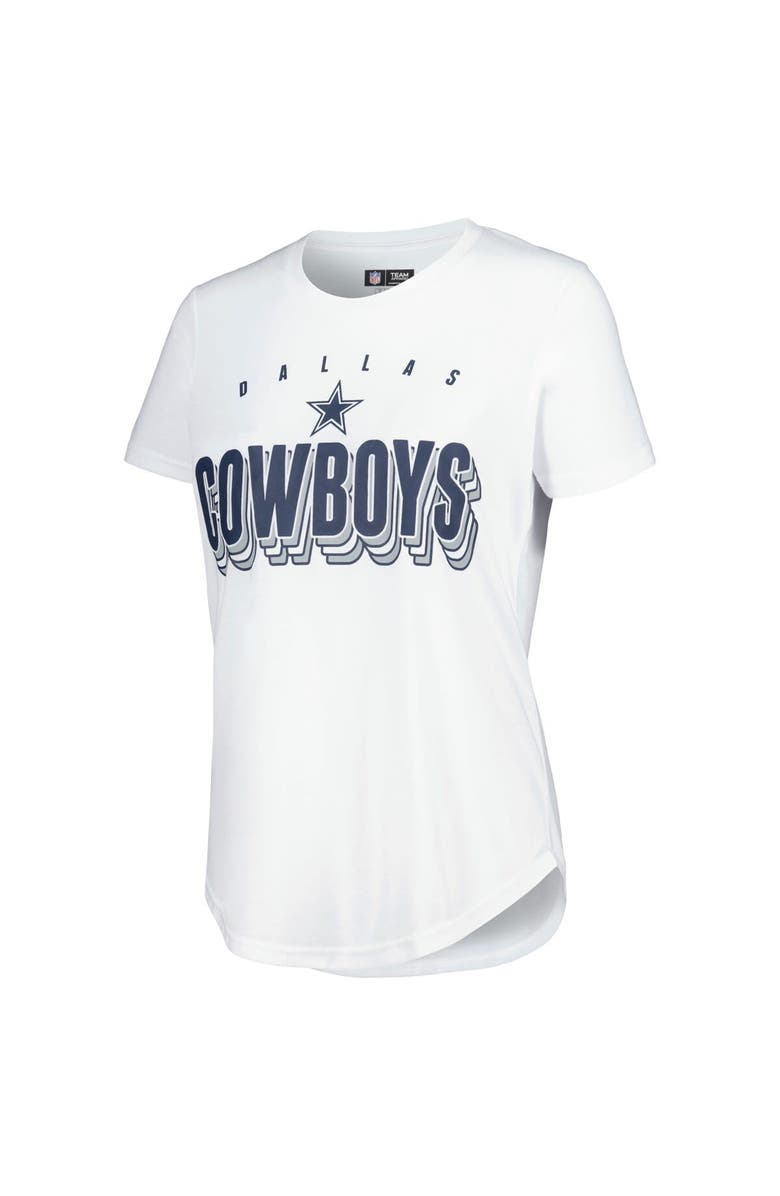 CONCEPTS SPORT Women's Concepts Sport White/Charcoal Dallas Cowboys Sonata T-Shirt & Leggings Set, Alternate, color, White