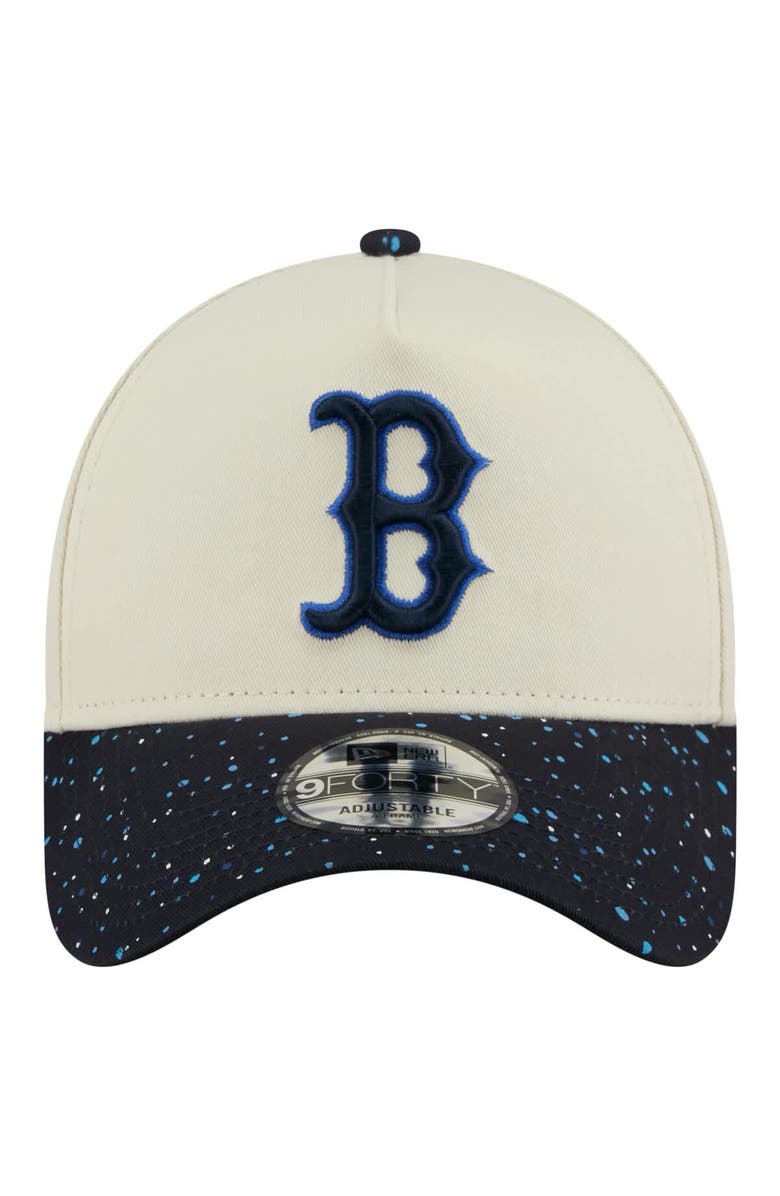New Era Men's New Era Cream Boston Red Sox Speckle A-Frame 9FORTY Adjustable Hat, Alternate, color, Cream