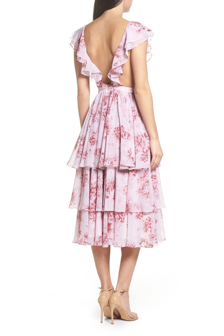 Edy Floral Georgette Dress, Alternate, color, DELANEY PRINT