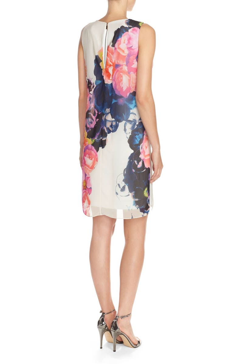 Vince Camuto Floral Chiffon Shift Dress, Alternate, color,