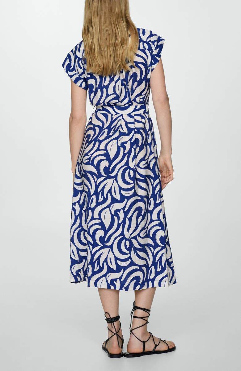 MANGO Tie Waist Midi Shirtdress, Alternate, color, 