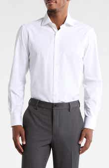 Vince Classic Button Front Long Sleeve Cotton Dress Shirt