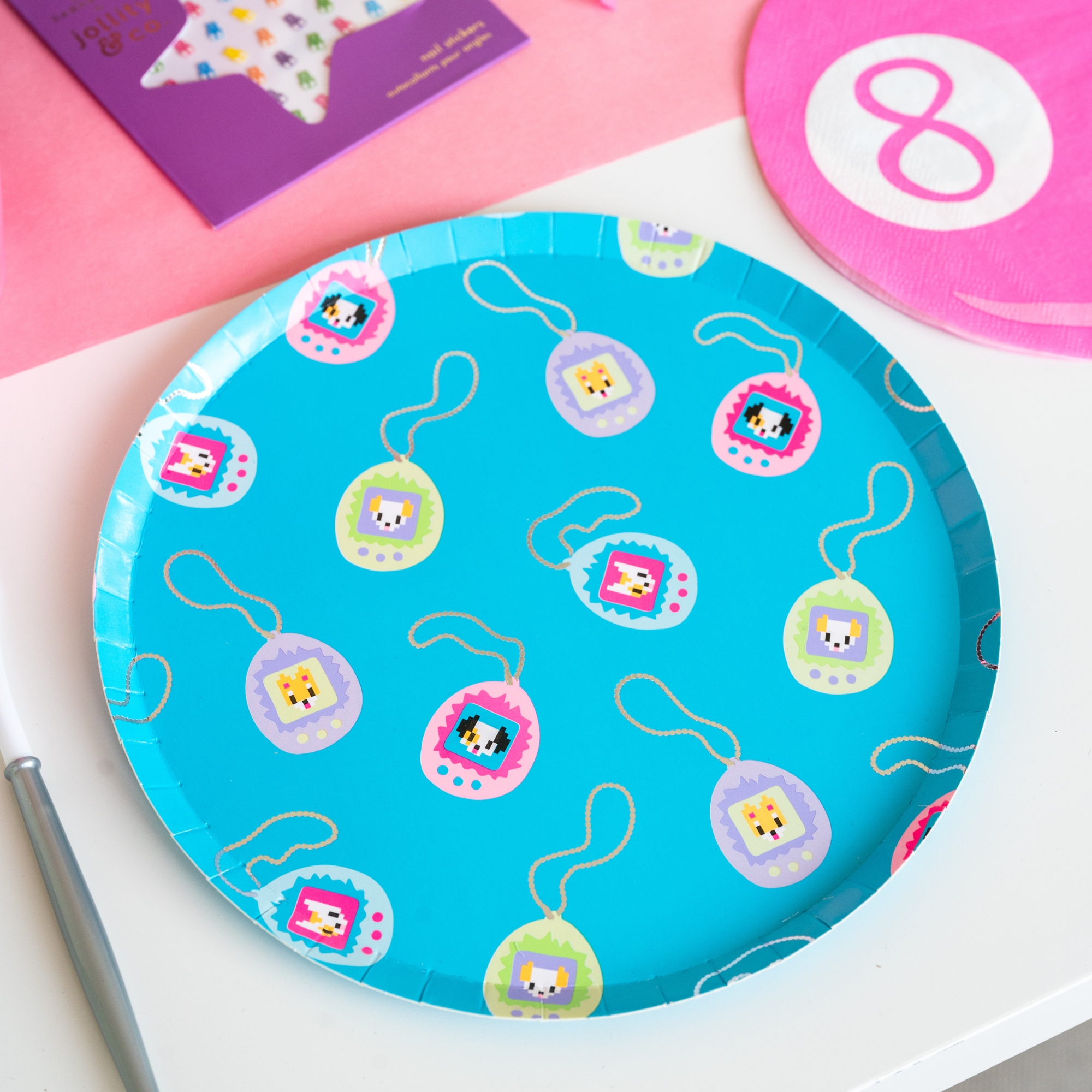 Jollity & Co. Y2K Pixel Pals Dessert Plates | Nordstrom