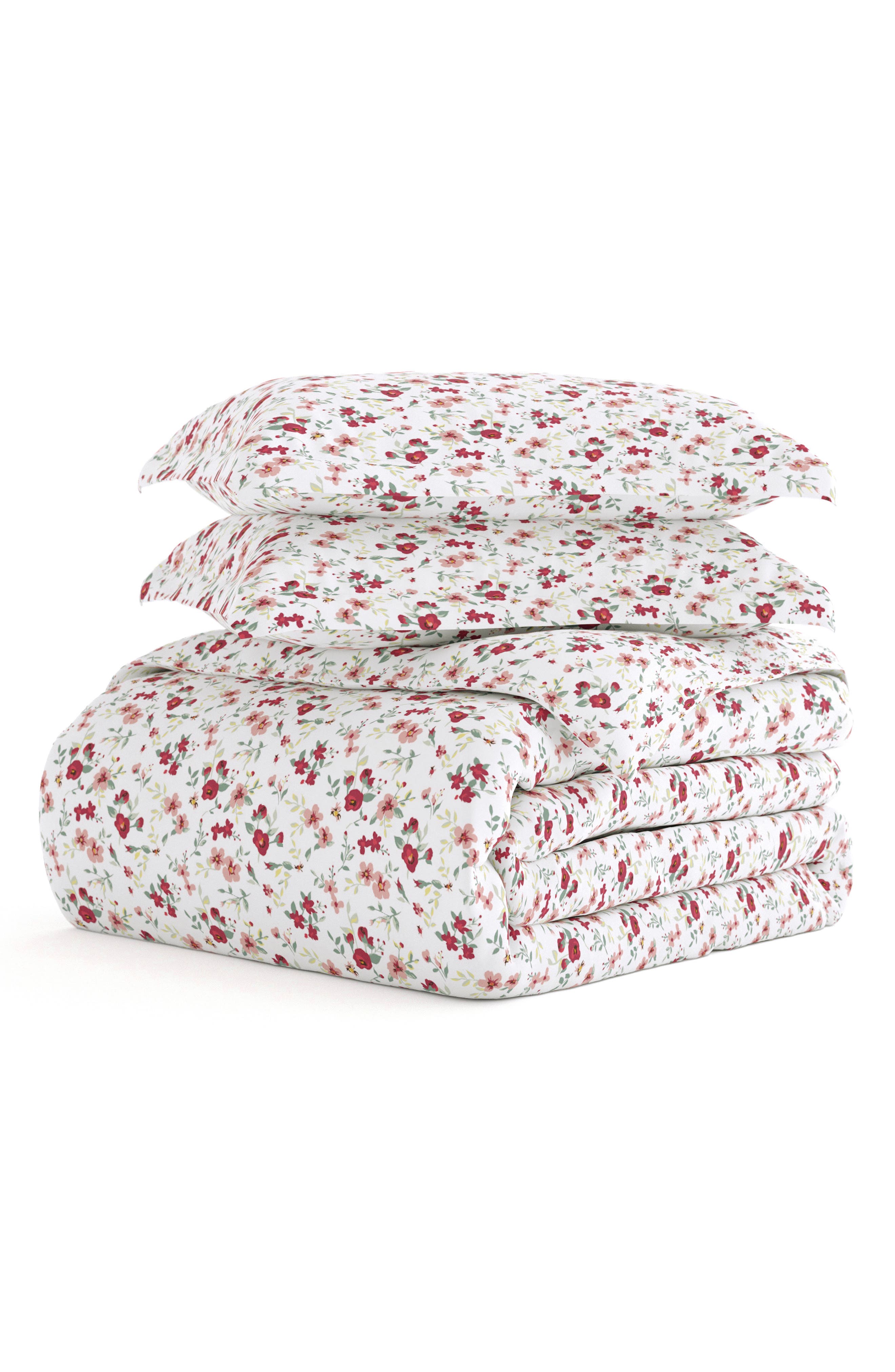 HOMESPUN HOME SPUN Premium Ultra Soft 3-Piece Blossoms Print Duvet Cover Set