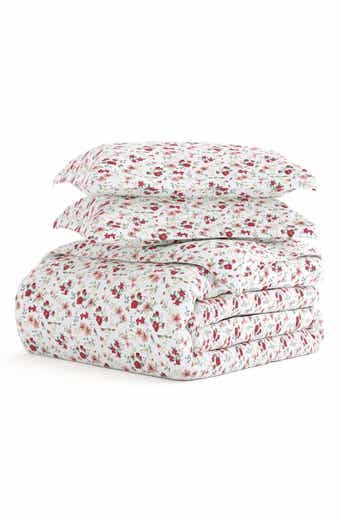 HOMESPUN HOME SPUN Premium Ultra Soft 3-Piece Blossoms Print Duvet Cover Set