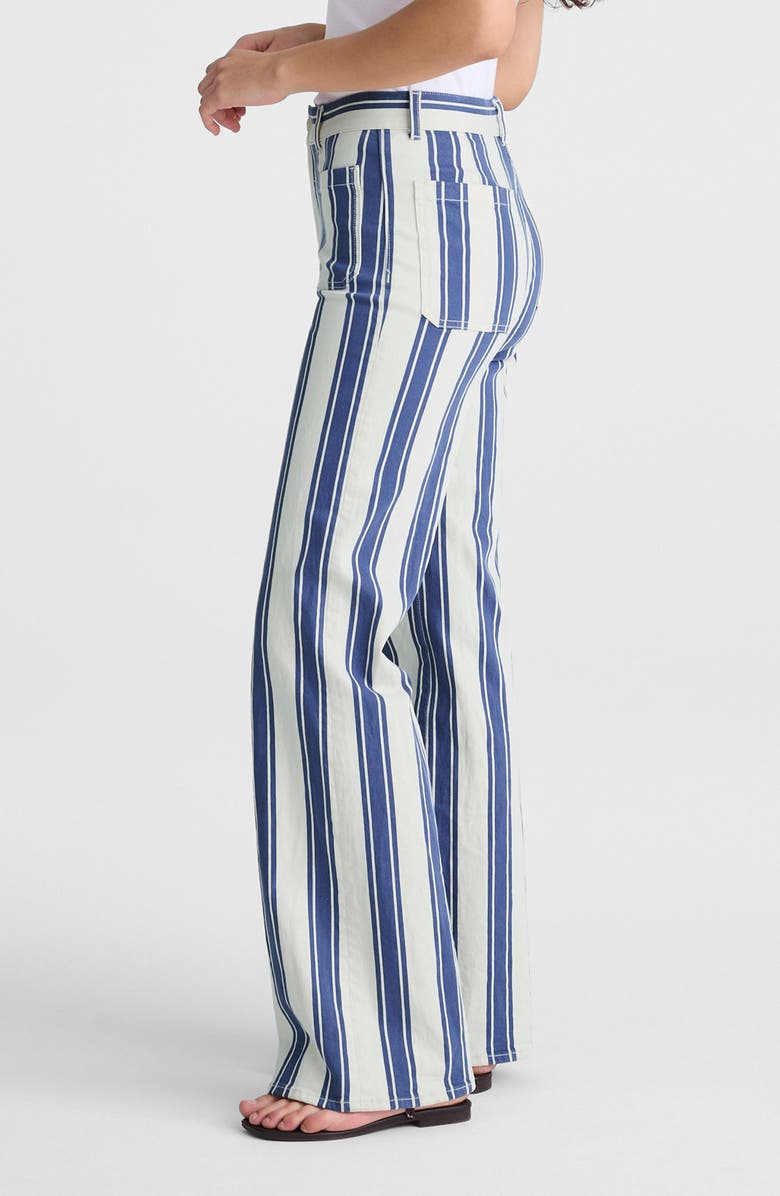 Madewell The Emmy Stripe Patch Pocket Wide Leg Pants, Alternate, color, Waterfall Stripe