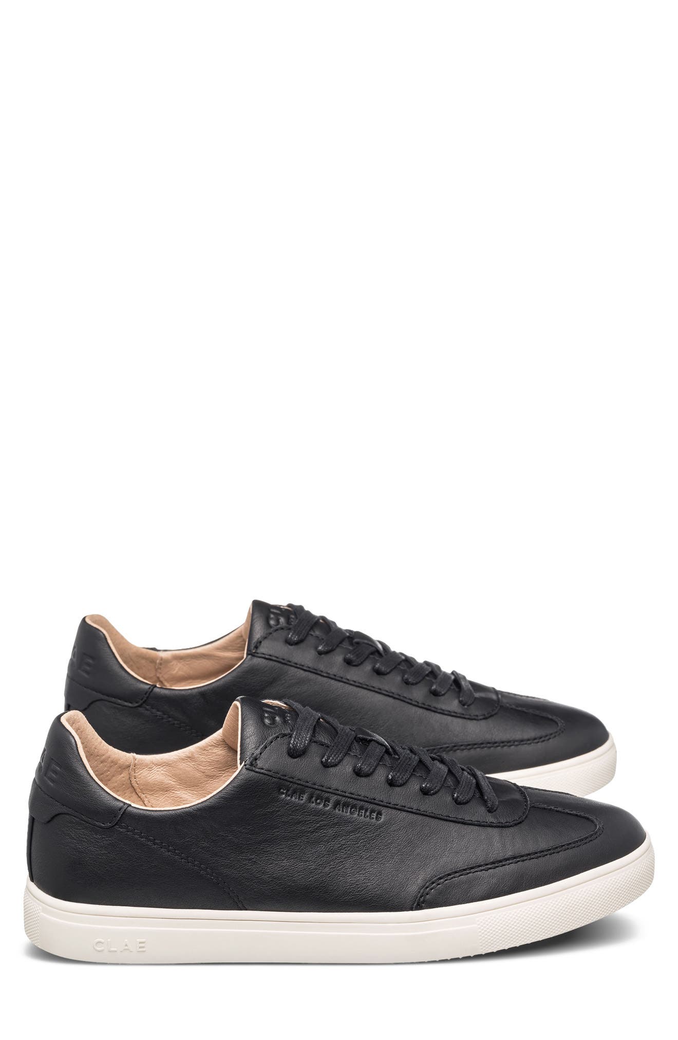 CLAE Deane Sneaker, Alternate, color, Black Milled Leather