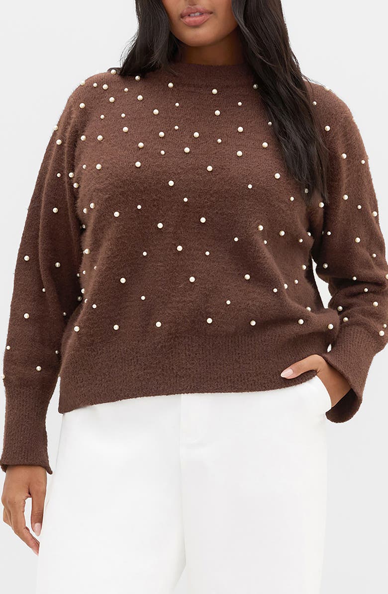 City Chic Pearly Gate Sweater, Main, color,