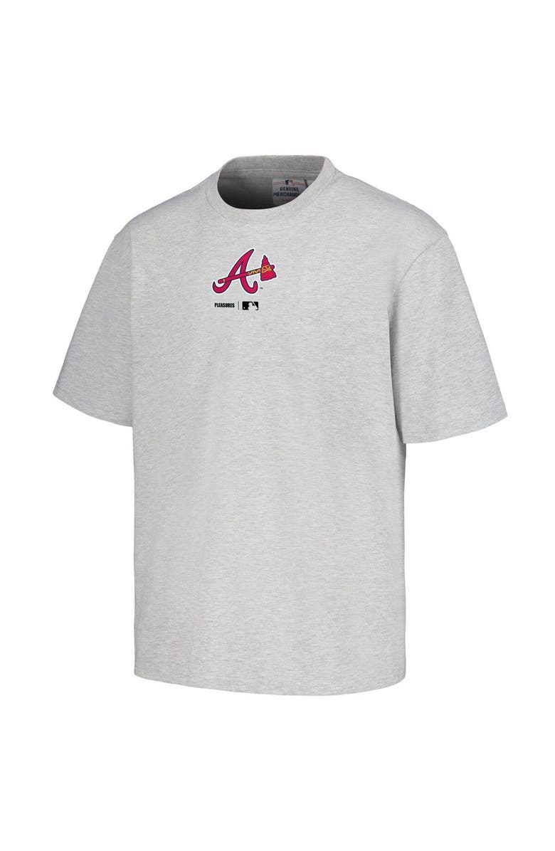 PLEASURES Men's PLEASURES  Gray Atlanta Braves Mascot T-Shirt, Alternate, color, 