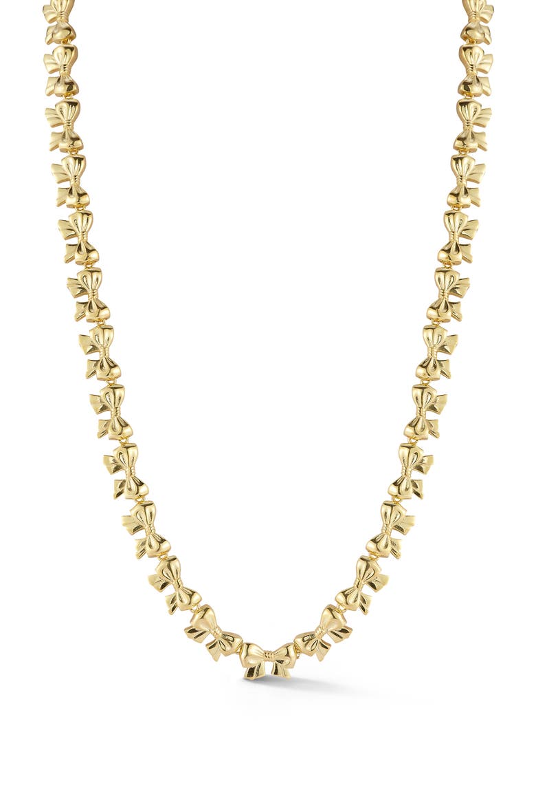 Bow Necklace, Main, color, GOLD