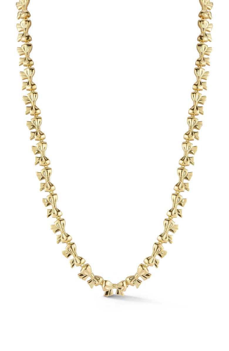 SPHERA MILANO Bow Necklace, Main, color, Gold