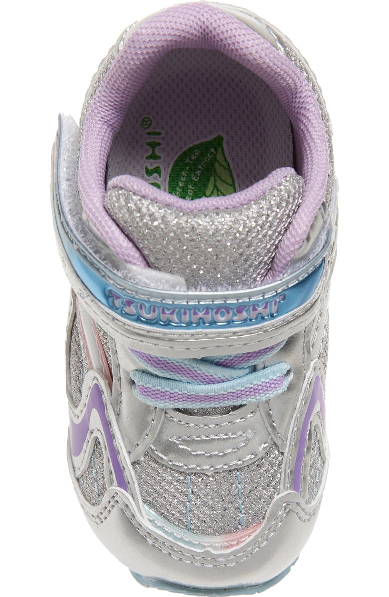 Tsukihoshi Kids' Glitz Washable Sneaker, Alternate, color, Silver/ Lavender