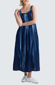 LUUKAA Peyton Batik-effect Tiered Dress