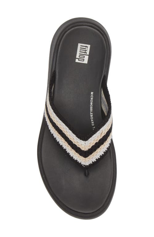 Fitflop F-mode Crochet Flip Flop In Black