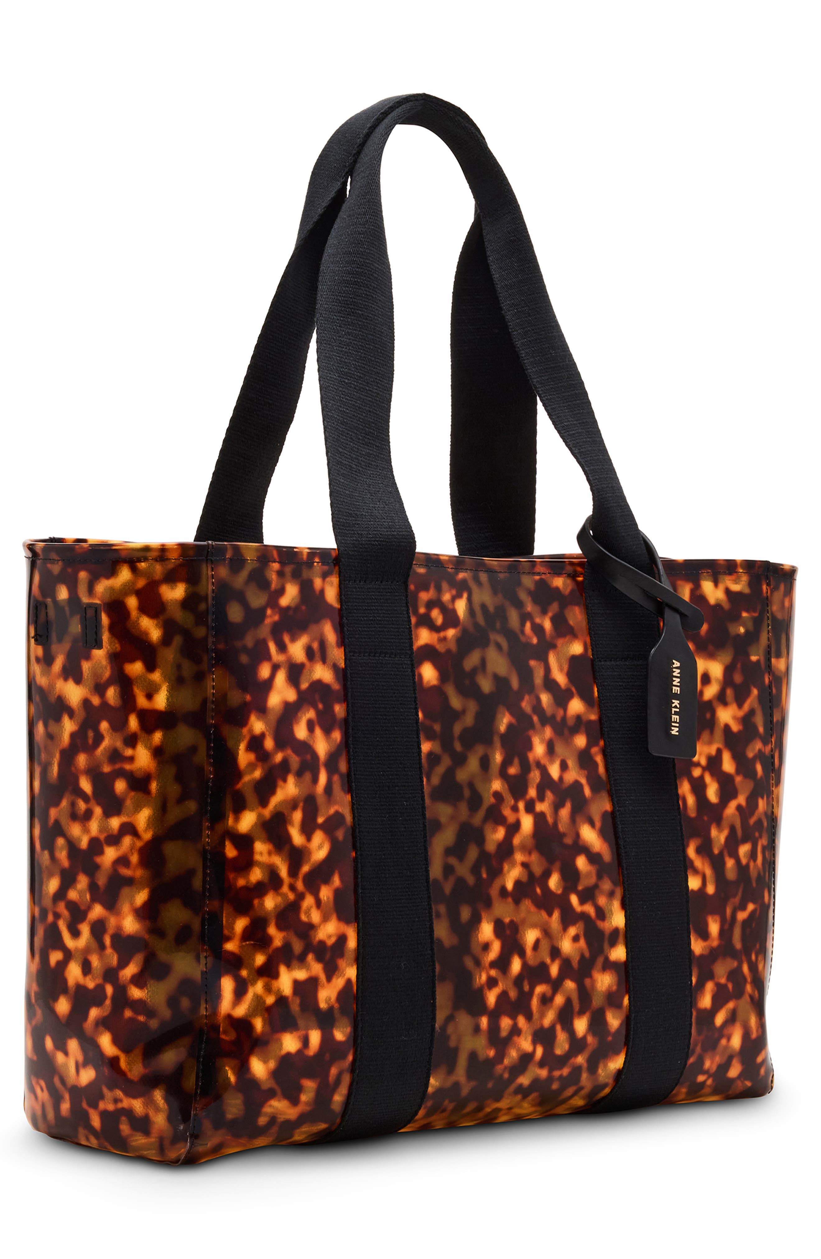 Anne Klein Web Handle Tote Bag & Pouch, Alternate, color, 