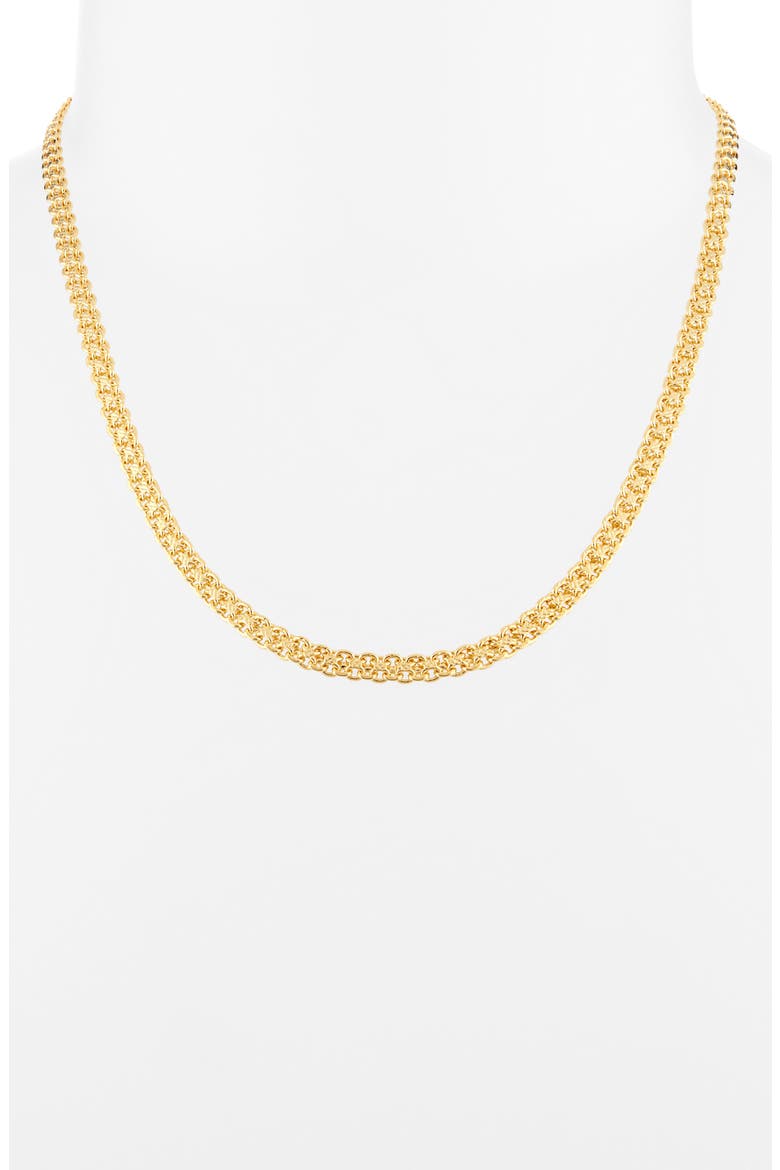 Demi Fine Woven Chain Necklace, Alternate, color, 14K GOLD PLATED
