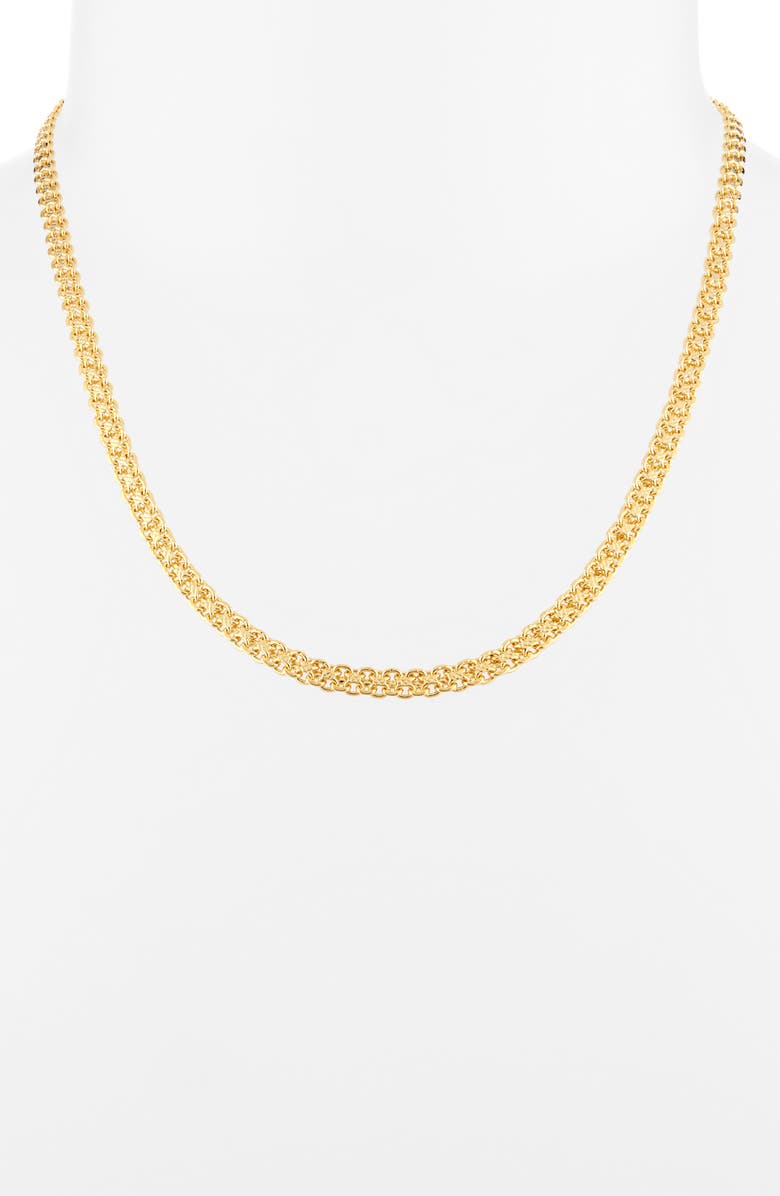 Nordstrom Demi Fine Woven Chain Necklace, Alternate, color, 14K Gold Plated