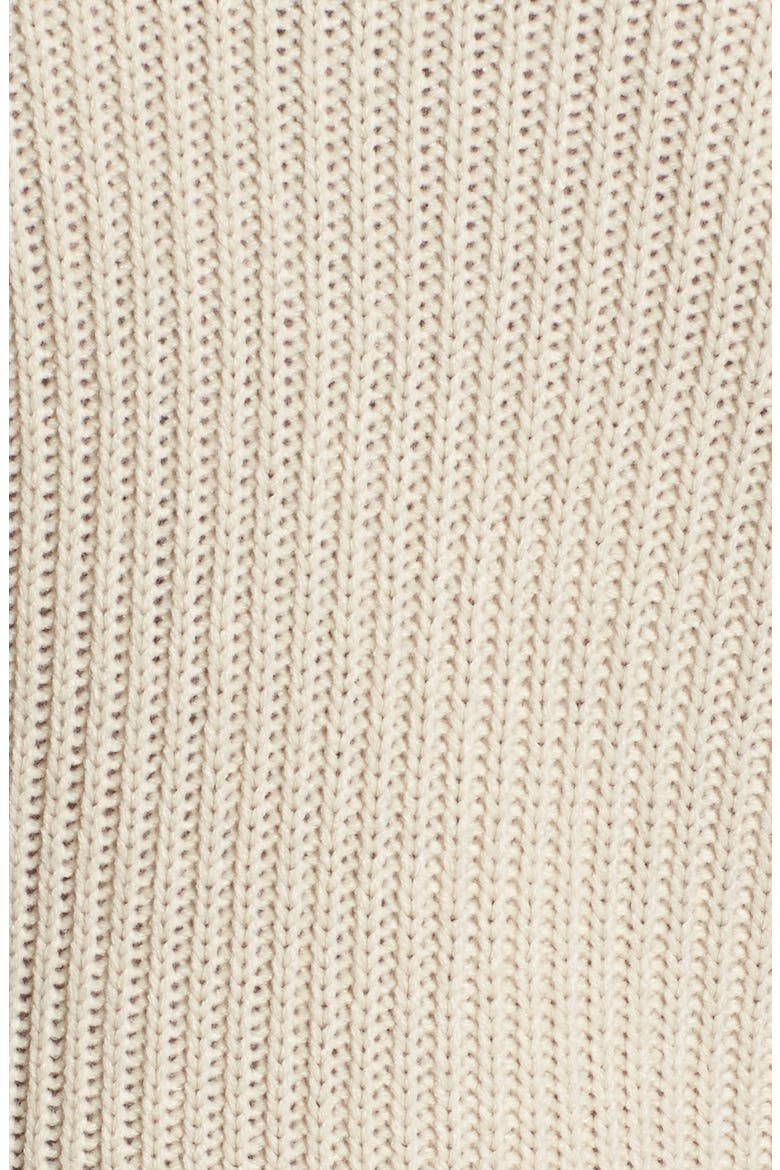 Opal Drape Front Cardigan with Faux Fur Trim, Alternate, color, EGGSHELL