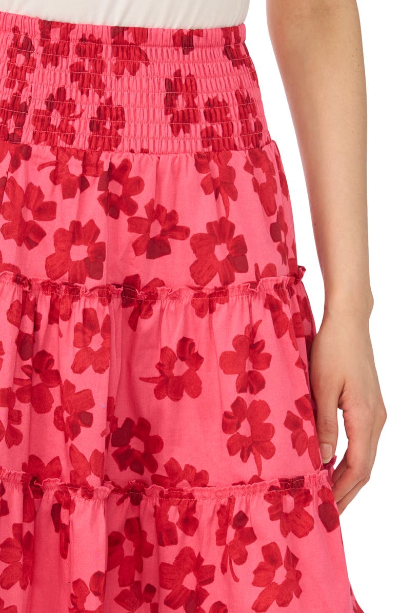CeCe Print Smocked Tiered Skirt, Alternate, color,