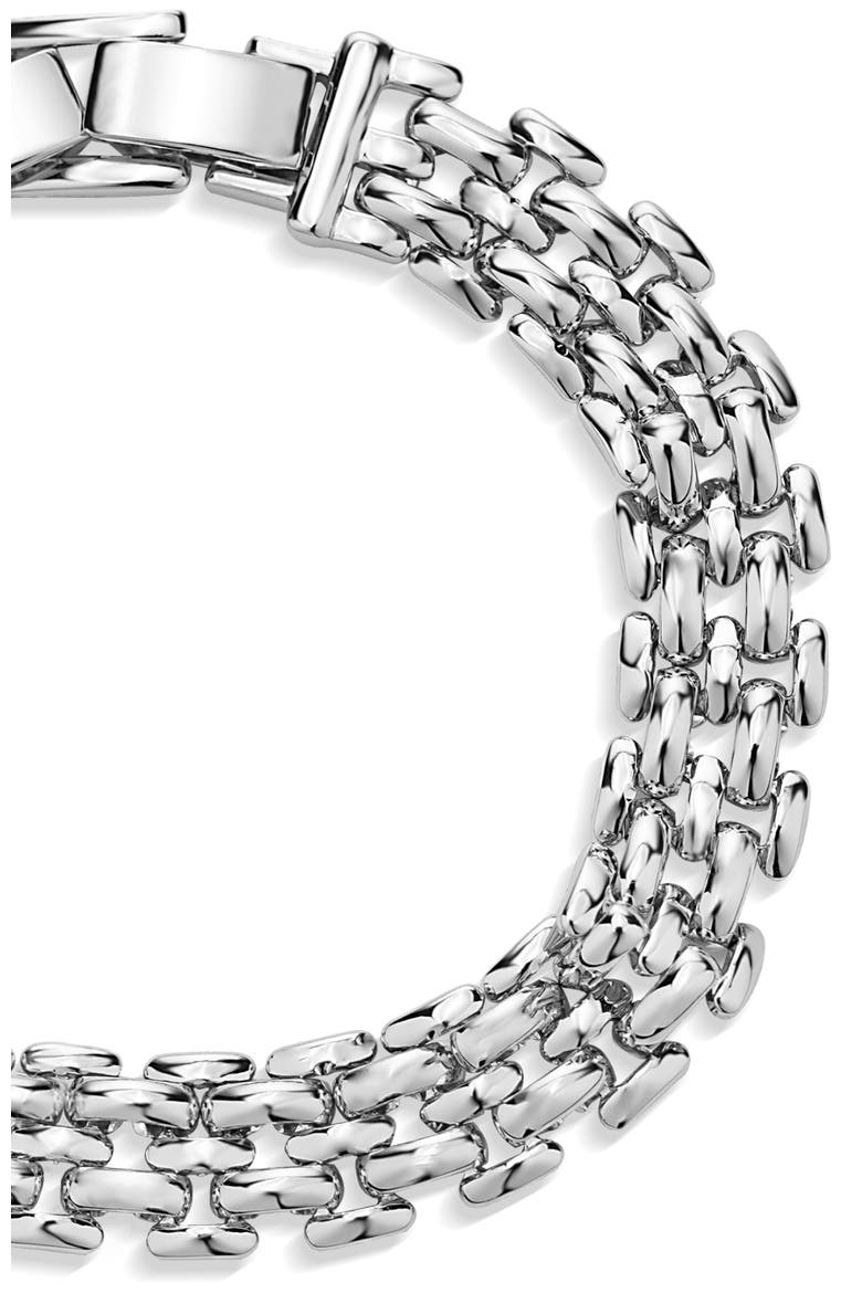 Rome Chain Large Bracelet, Alternate, color, Silver