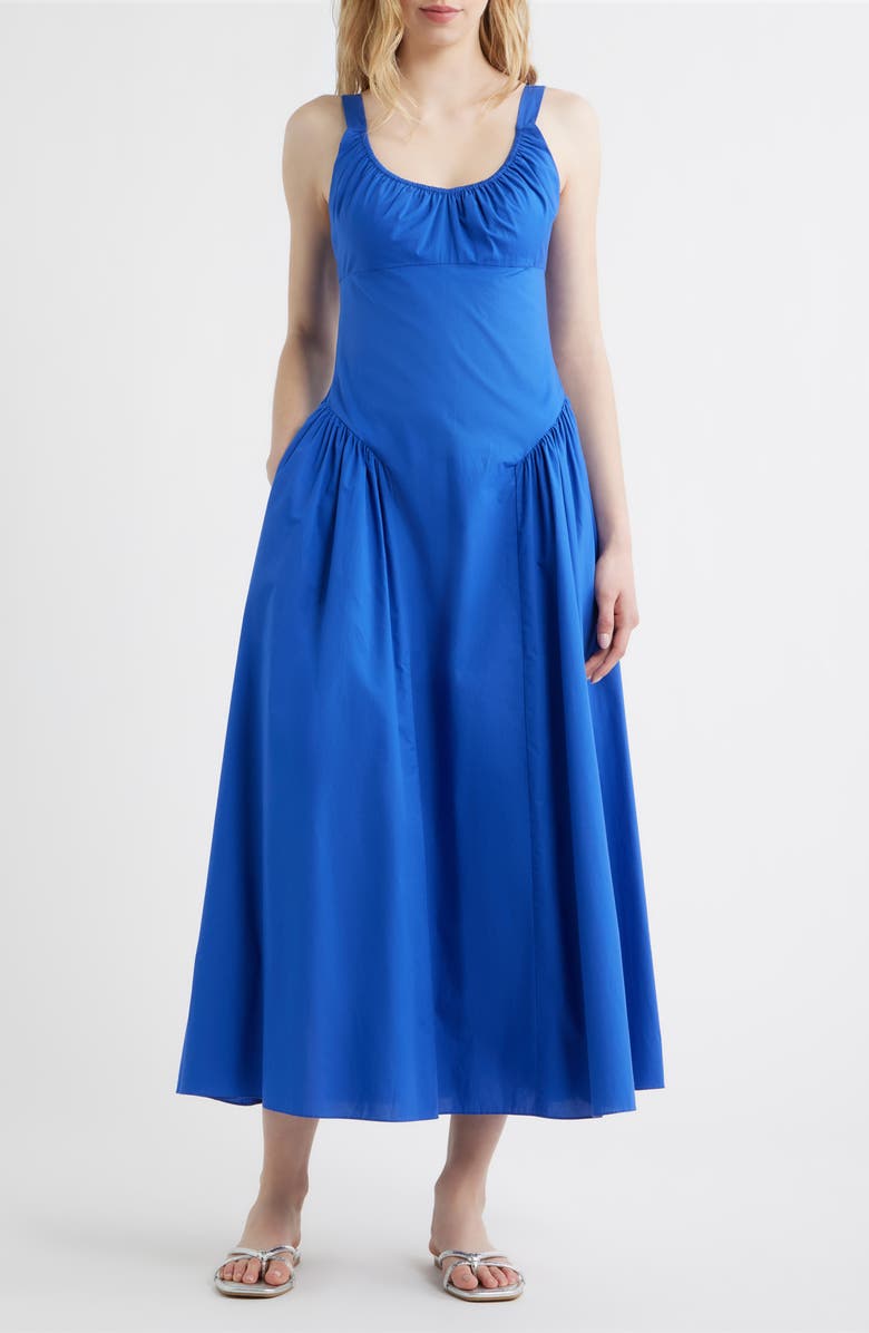 Faithfull the Brand Marcella Midi Dress, Main, color, Cobalt