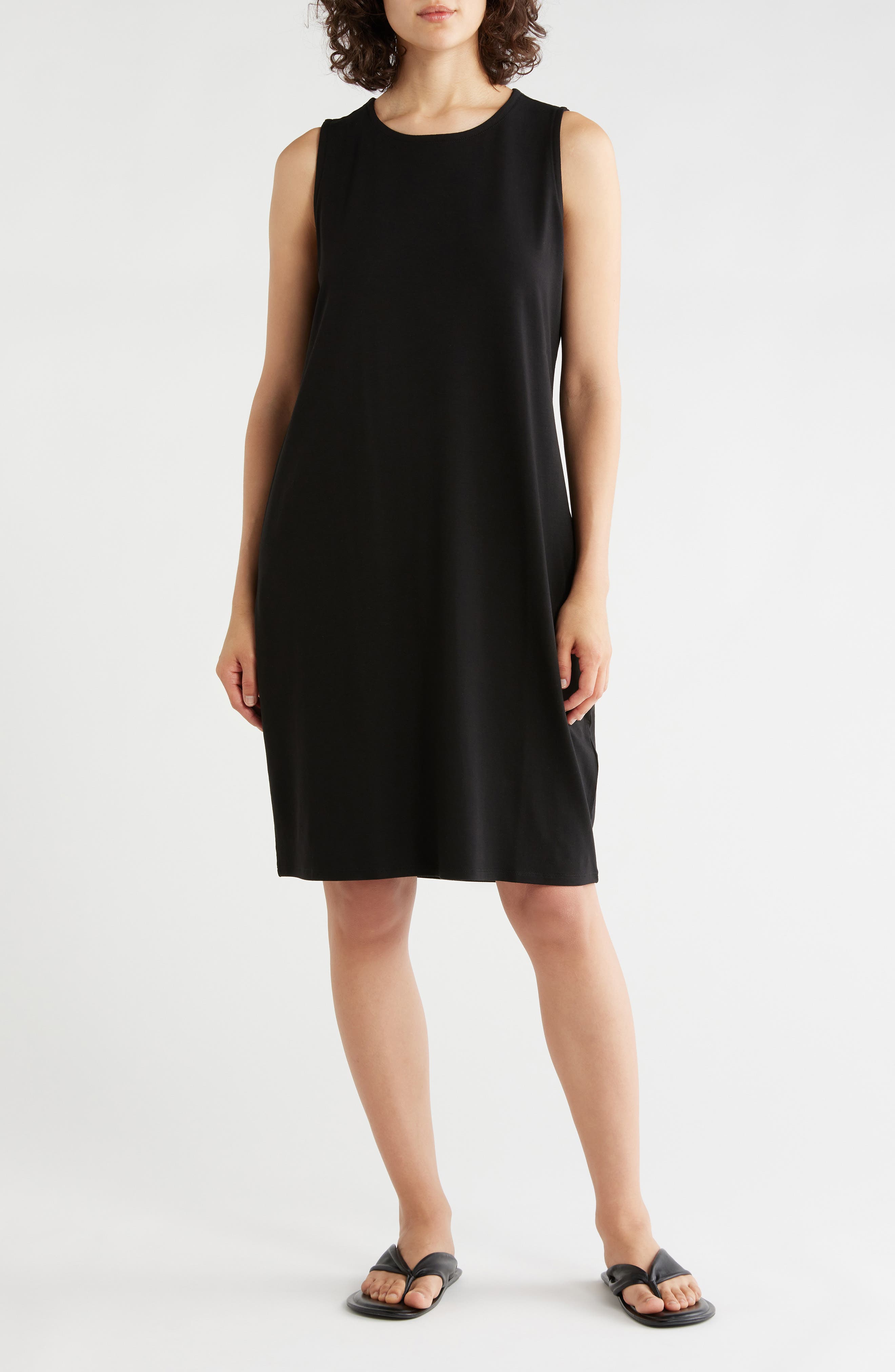 Eileen Fisher Jersey Shift Midi Dress