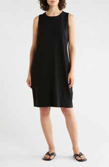 Eileen Fisher Jersey Shift Midi Dress