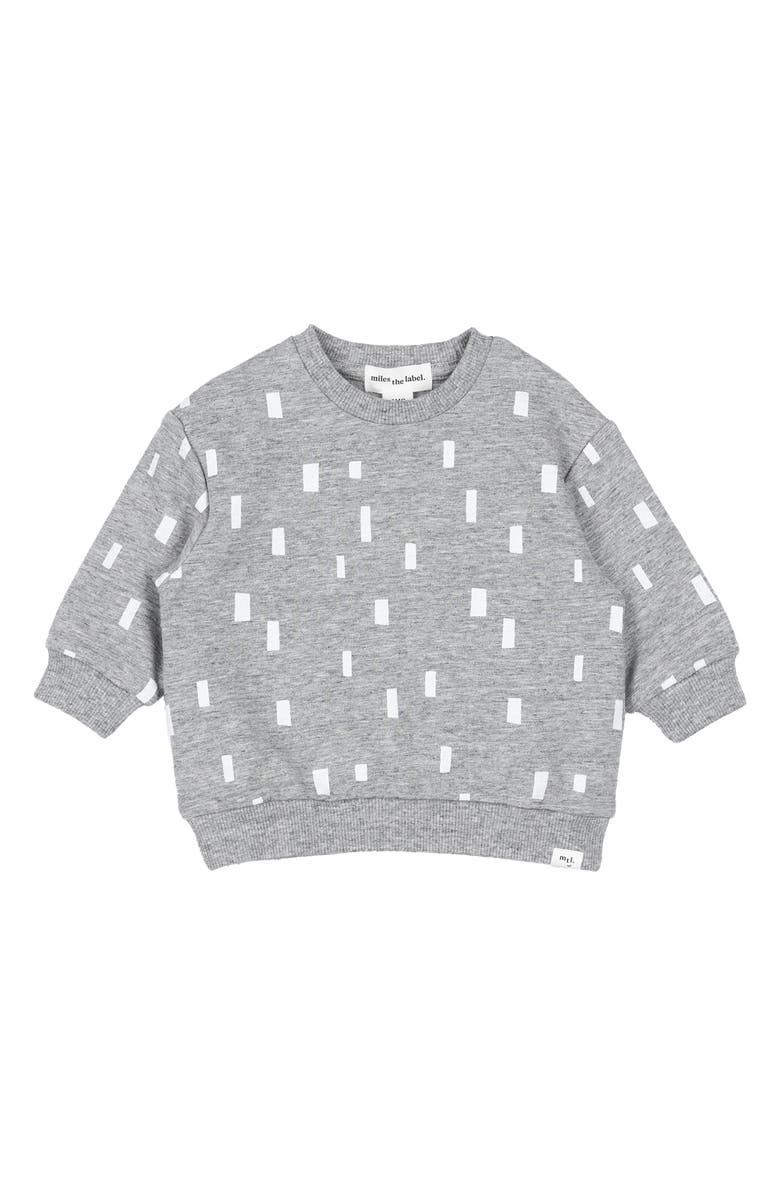 MILES THE LABEL Block Print French Terry Sweatshirt, Main, color,