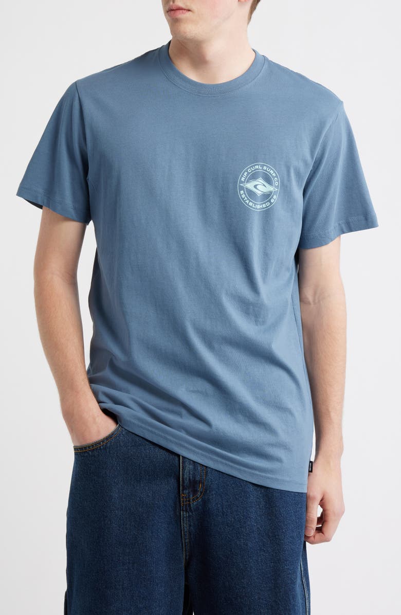 Rip Curl Logo Graphic T-Shirt, Main, color, Bluefin