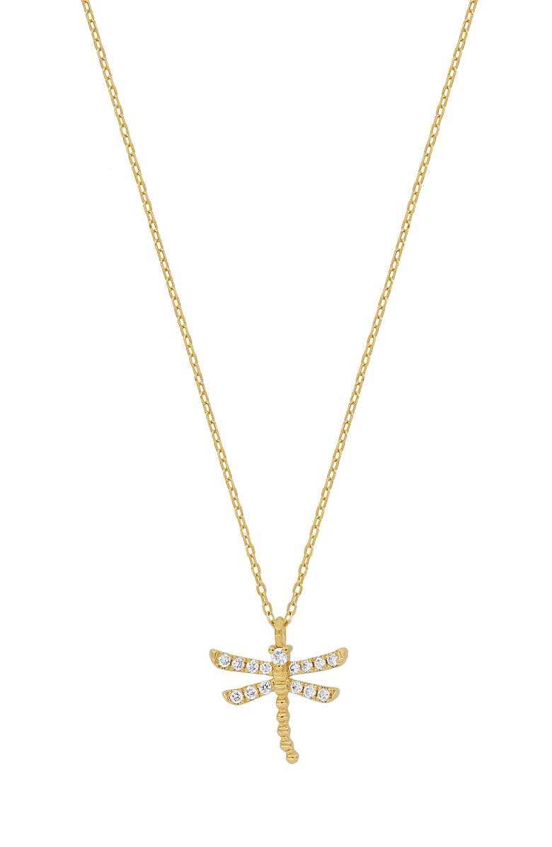 Bony Levy 18K Yellow Gold Diamond Dragonfly Pendant Necklace, Main, color, 18K Yellow Gold