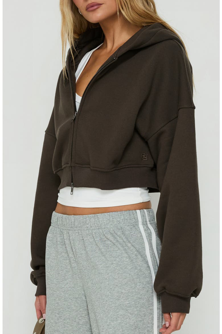 Zellah Crop Hoodie, Alternate, color, IRON GREY