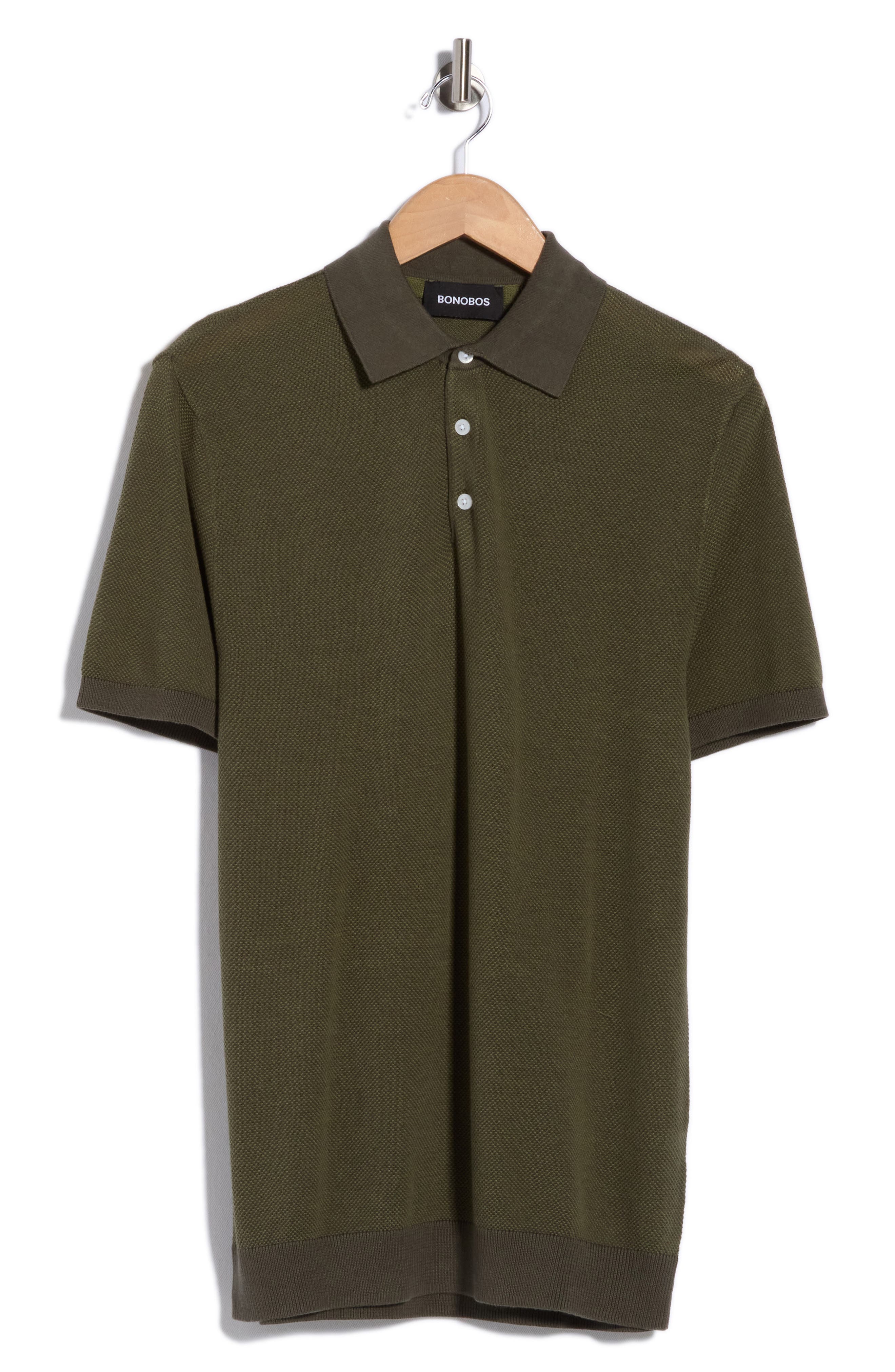 Tonal Stitched Sweater Polo