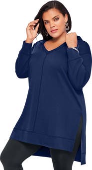 Roaman's French Terry Tunic Hoodie