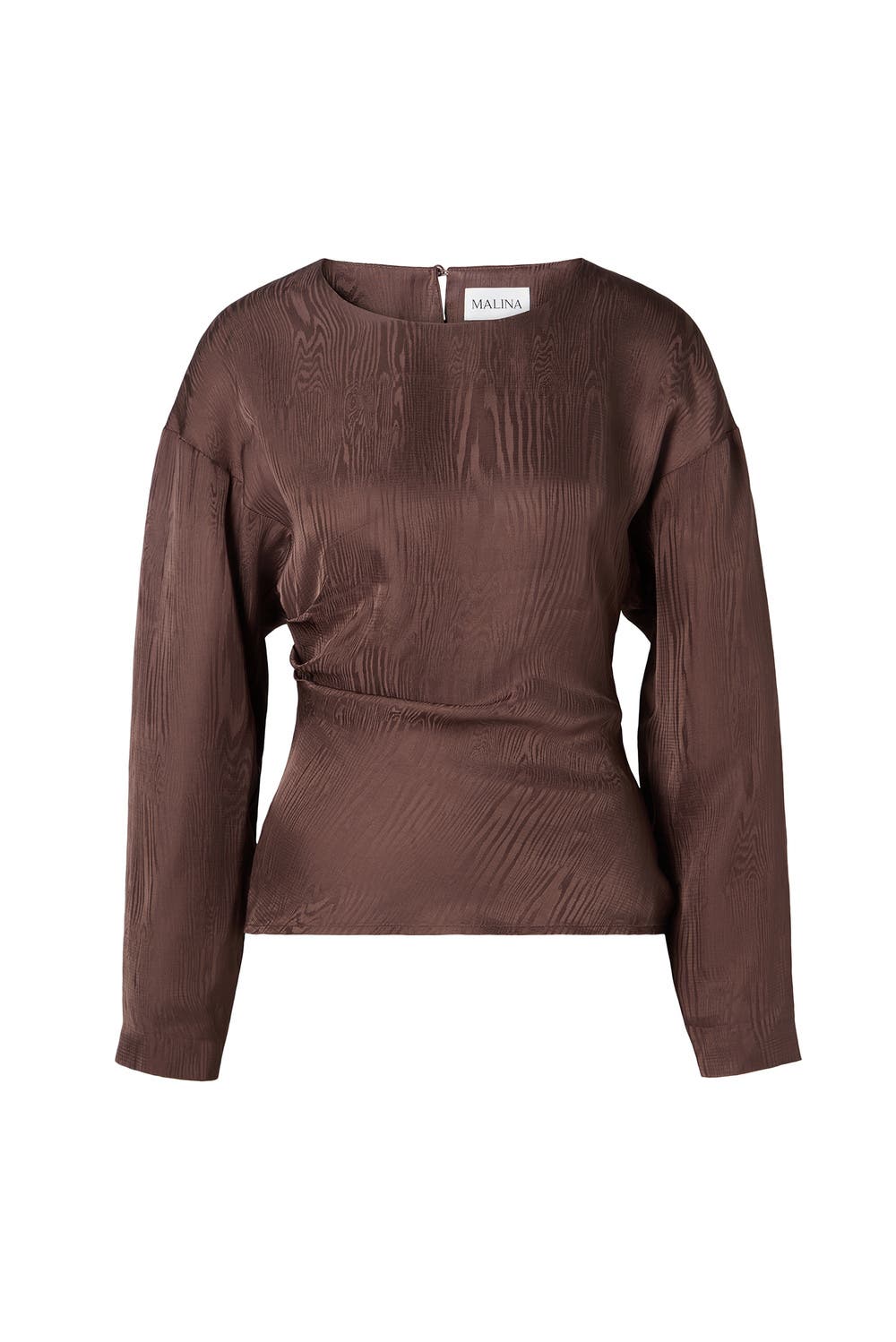 Rosalie Jacquard Weave Satin Blouse - image 2