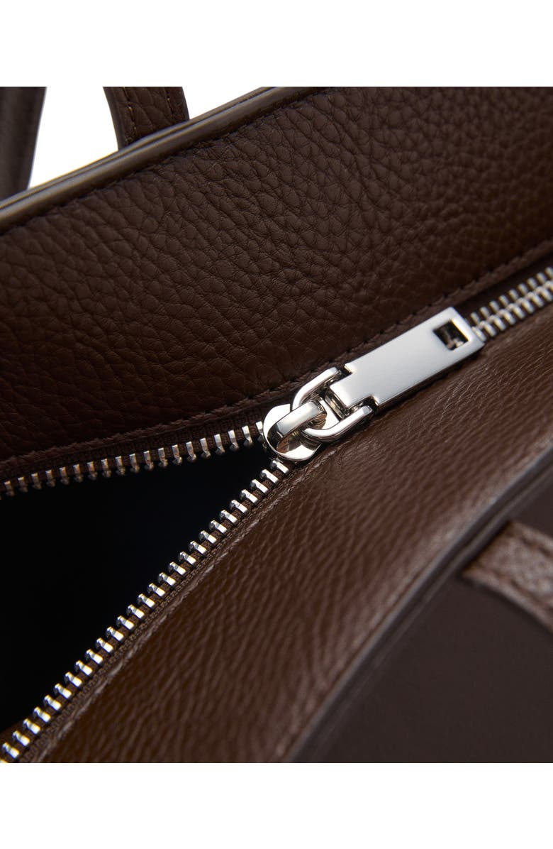 MANGO Double Handle Shopper Tote, Alternate, color, Chocolate