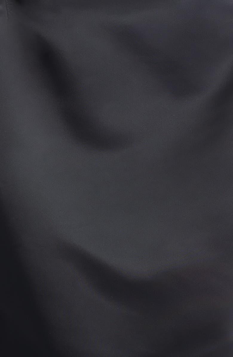 Sacai Mixed Media Nylon Twill & Wool Bomber Jacket, Alternate, color, Black