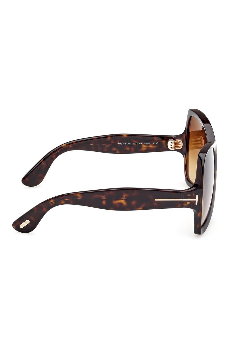 Jerry 60mm Gradient Butterfly Sunglasses, Alternate, color, SHINY HAVANA ECO / BROWN